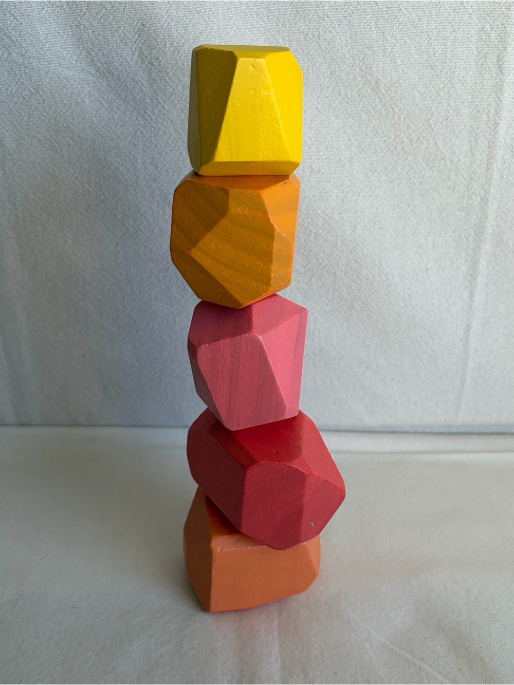 Lovevery Solid Wood Stacking Boulders Balancing Block Toy